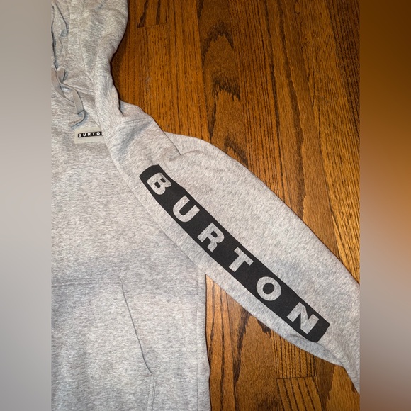 Burton Vault Pullover Hoodie Light Gray Hoodie with Black Accents Size XS - Picture 3 of 8